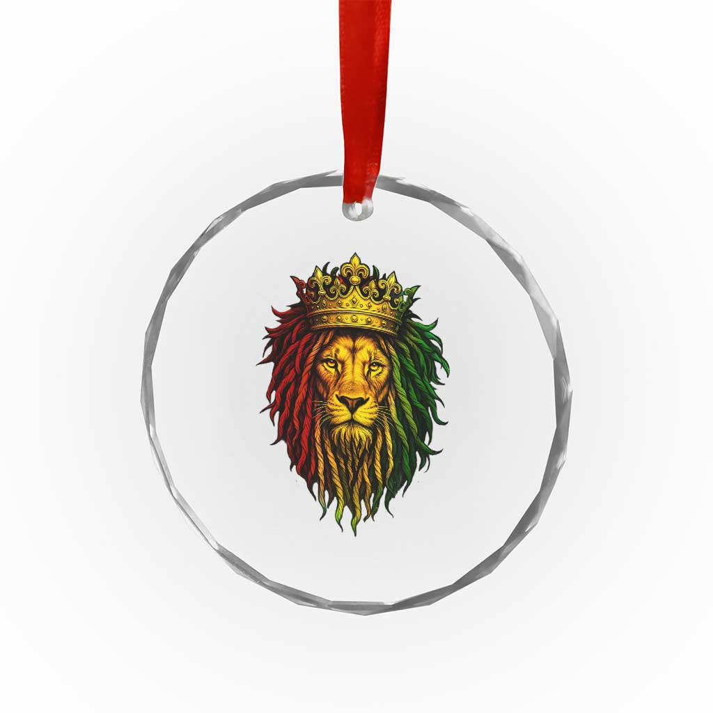 Rasta Reggae Lion Crystal Glass Ornament Jamaican Pride Lion of Judah Gift for Rastafari - Wonder Print Shop