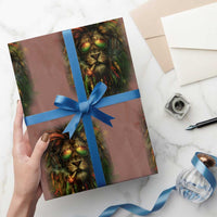 Rasta Reggae Lion Smoking Weed Wrapping Paper Roll Jamaican Reggae Music and Weed Lovers - Wonder Print Shop