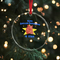 Rats Spelled Backwards Is Star Crystal Glass Ornament Sarcastic Rat Meme - Wonder Print Shop