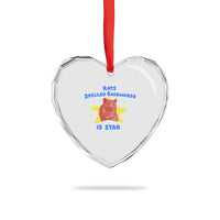 Rats Spelled Backwards Is Star Heart Crystal Glass Ornament Sarcastic Rat Meme - Wonder Print Shop