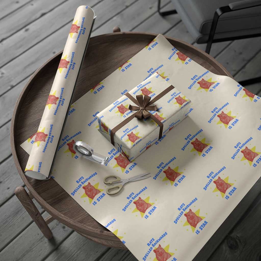 Rats Spelled Backwards Is Star Wrapping Paper Roll Sarcastic Rat Meme - Wonder Print Shop
