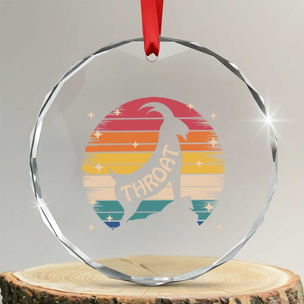 Raunchy Humor Crystal Glass Ornament Throat Goat Meme Gift - Wonder Print Shop