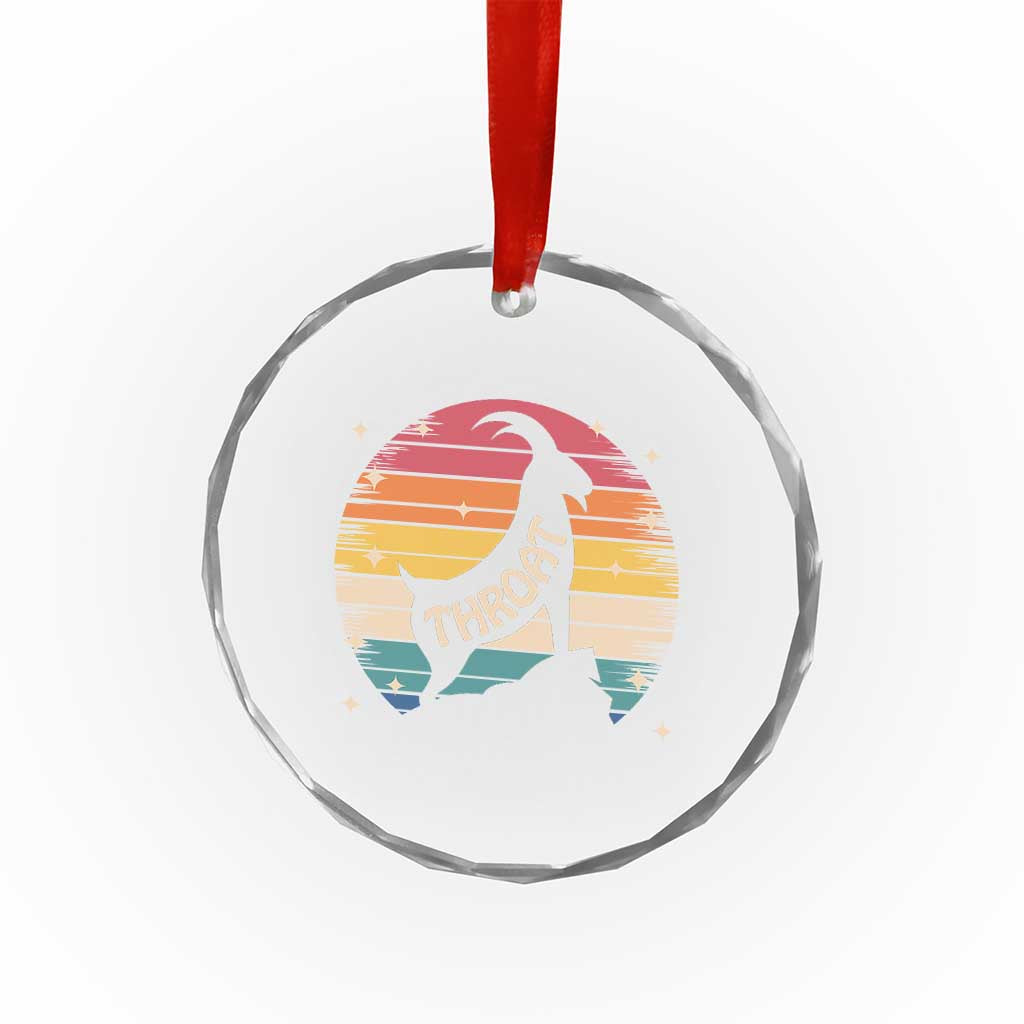 Raunchy Humor Crystal Glass Ornament Throat Goat Meme Gift - Wonder Print Shop