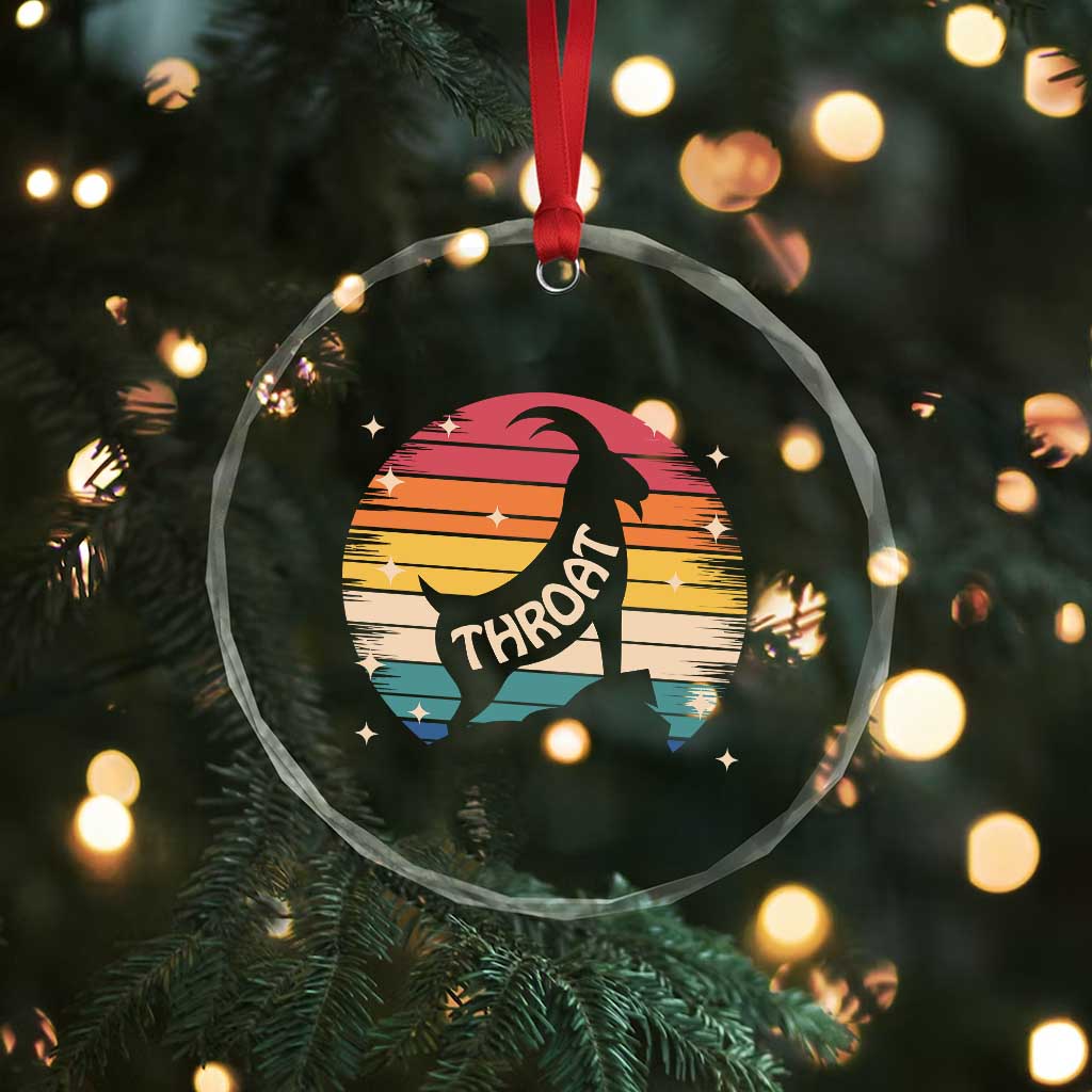 Raunchy Humor Crystal Glass Ornament Throat Goat Meme Gift - Wonder Print Shop