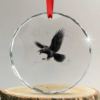 Raven Crow Y2k Crystal Glass Ornament Gothic Cyber Sigilism Occult Dark Academia Black Bird Graphic