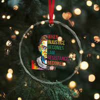 RBG Quote Crystal Glass Ornament When Injustice Becomes Law Resistance Becomes Duty - Wonder Print Shop