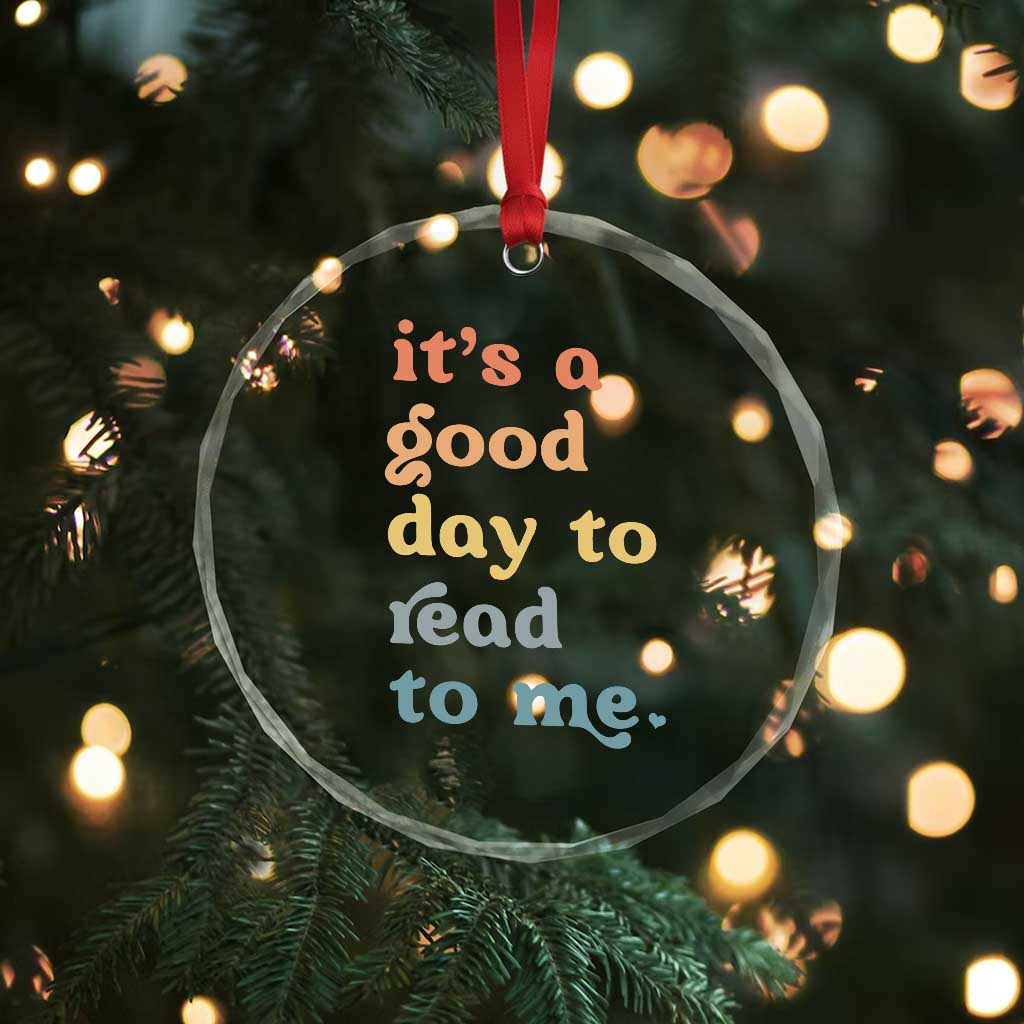 Read To Me Crystal Glass Ornament Sassy Baby Shower Bookish Little Reader - Wonder Print Shop