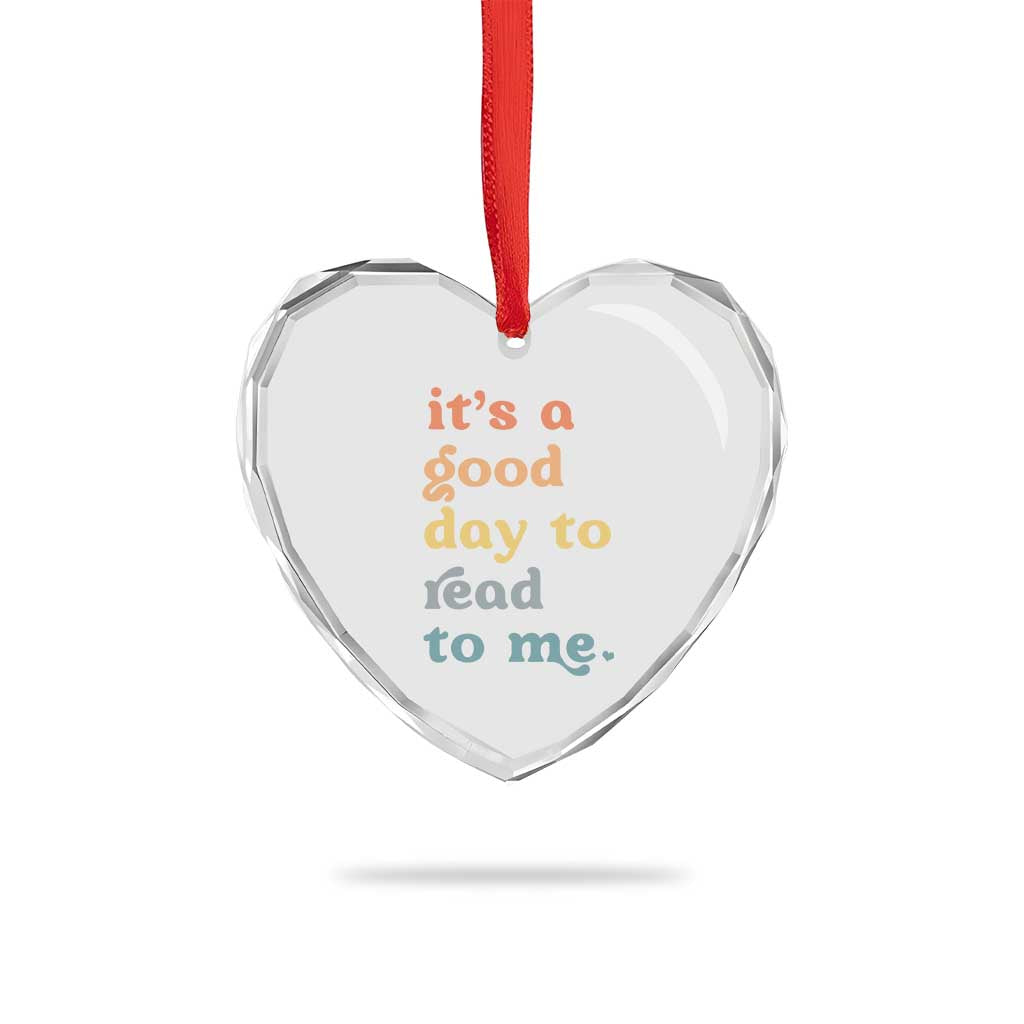 Read To Me Heart Crystal Glass Ornament Sassy Baby Shower Bookish Little Reader - Wonder Print Shop