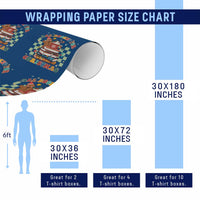 Reading Christmas Wrapping Paper Roll All Booked For Xmas Books and Cocoa Lover