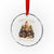 Reading Gingerbread Crystal Glass Ornament Read More Books Funny Christmas Teacher Student Book Lovers - Wonder Print Shop