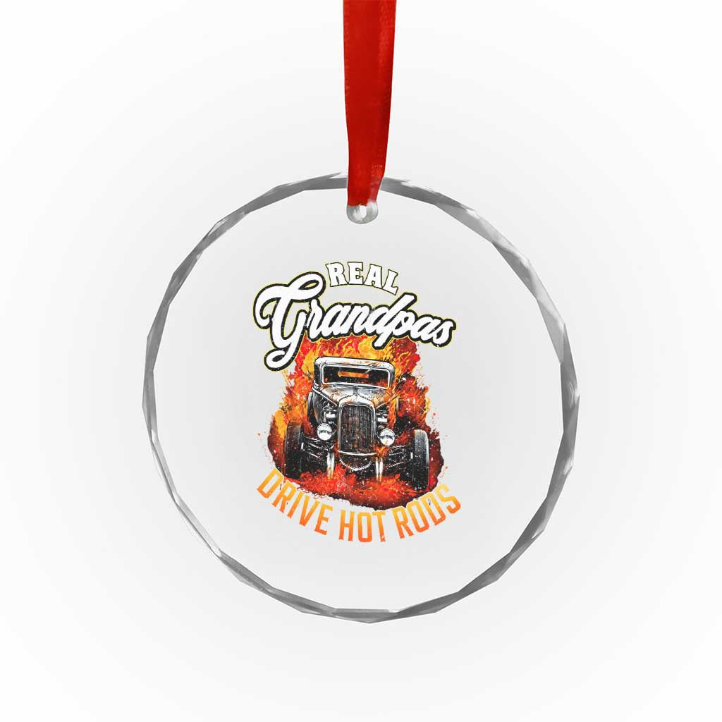 Real Grandpas Drive Hotrods Crystal Glass Ornament Vintage 1932 Hotrod