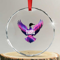 Rebel Loon Aurora Northern Lights Crystal Glass Ornament Minnesota Night Sky Politcal Resistance