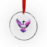 Rebel Loon Aurora Northern Lights Crystal Glass Ornament Minnesota Night Sky Politcal Resistance