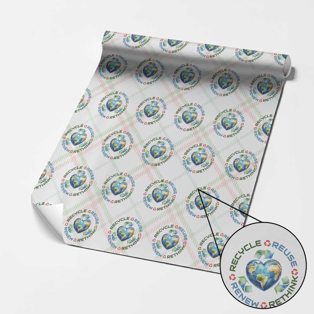 Recycle Reuse Renew Rethink Wrapping Paper Roll Zero Waste Life