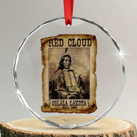 Red Cloud Crystal Glass Ornament Oglala Lakota Sioux Native American Chief Warrior History - Wonder Print Shop
