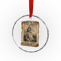 Red Cloud Crystal Glass Ornament Oglala Lakota Sioux Native American Chief Warrior History - Wonder Print Shop