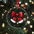 Red Coquette Bow Santa Retro Xmas Vibe Crystal Glass Ornament - Wonder Print Shop