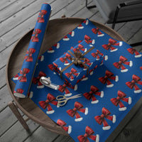 Red Coquette Bow Santa Retro Xmas Vibe Wrapping Paper Roll