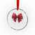 Red Coquette Bow Santa Xmas Vibe Crystal Glass Ornament - Wonder Print Shop