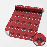 Red Coquette Bow Santa Xmas Vibe Wrapping Paper Roll