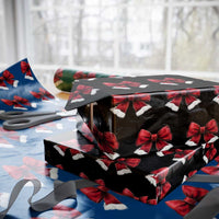 Red Coquette Bow Santa Xmas Vibe Wrapping Paper Roll
