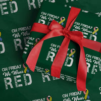 Red Friday Wrapping Paper Roll R.E.D On Friday We Wear Red Support American Troops