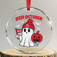 Red October Halloween Ghost Crystal Glass Ornament Philadelphia Spooky Pumpkin Baseball Fan TS10
