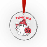 Red October Halloween Ghost Crystal Glass Ornament Philadelphia Spooky Pumpkin Baseball Fan TS10