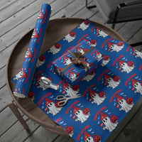 Red October Halloween Ghost Wrapping Paper Roll Philadelphia Spooky Pumpkin Baseball Fan - Wonder Print Shop