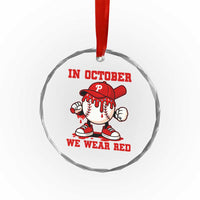 Red October Phillies Crystal Glass Ornament Philadelphia Baseball Drip Boy - Wonder Print Shop