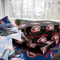 Red October Wrapping Paper Roll Baseball Drip Ice Cream Sprinkles Baseball Glove - Wonder Print Shop