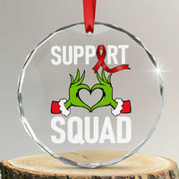 Red Ribbon AIDS Awareness Crystal Glass Ornament Elf Hand Christmas HIV Support - Wonder Print Shop