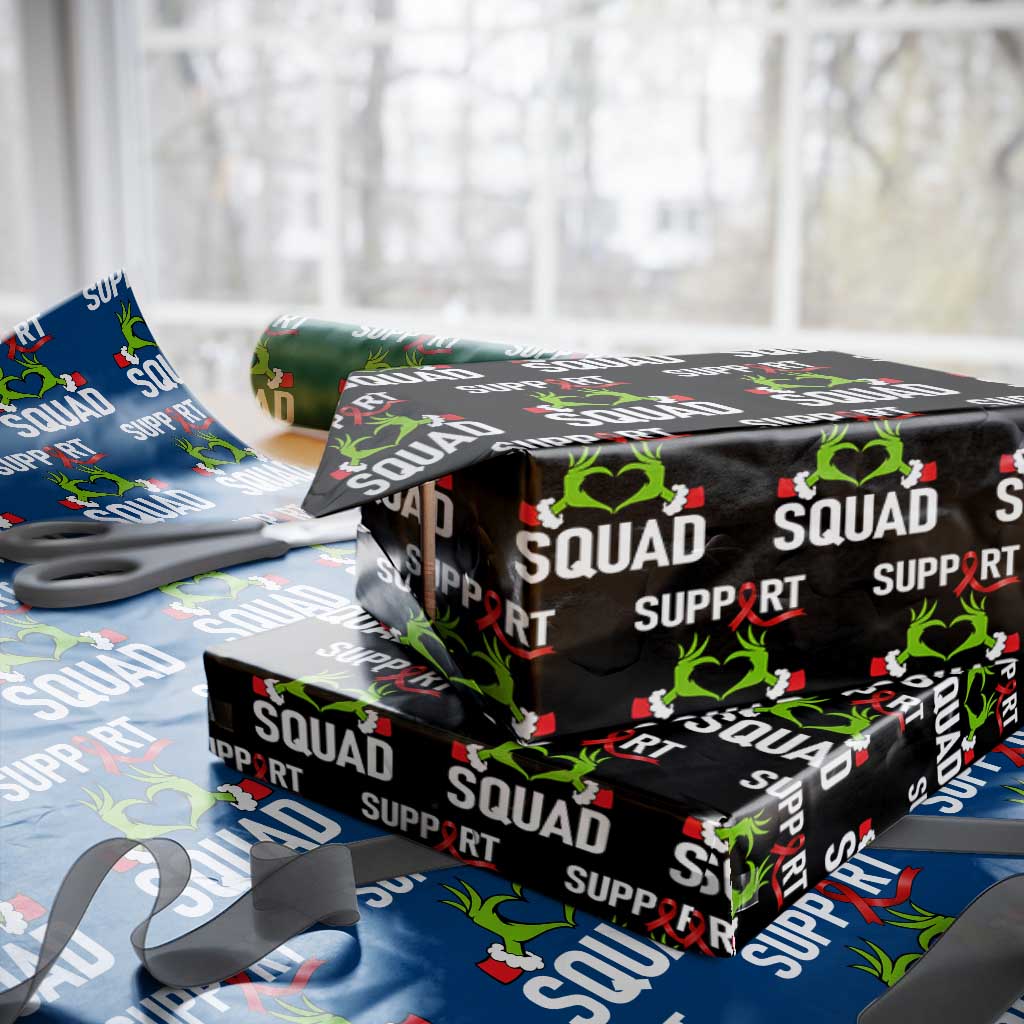Red Ribbon AIDS Awareness Wrapping Paper Roll Elf Hand Christmas HIV Support - Wonder Print Shop