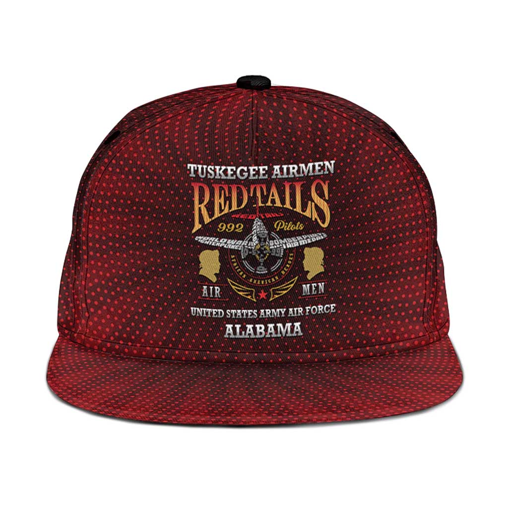 Red Tails Legacy Snapback Cap Tuskegee Airmen WWII Heroes - Wonder Print Shop