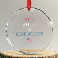 Red White and Blueberries Crystal Glass Ornament Vintage American Flag Patriotic - Wonder Print Shop