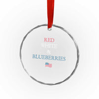 Red White and Blueberries Crystal Glass Ornament Vintage American Flag Patriotic - Wonder Print Shop