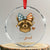Red White and Feral Raccoon Crystal Glass Ornament Funny Patriotic Animal 4th of July - Wonder Print Shop