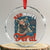 Red White and Feral Raccoon Crystal Glass Ornament Funny Patriotic Fireworks Wild 4th of July Vibes - Wonder Print Shop