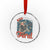 Red White and Feral Raccoon Crystal Glass Ornament Funny Patriotic Fireworks Wild 4th of July Vibes - Wonder Print Shop