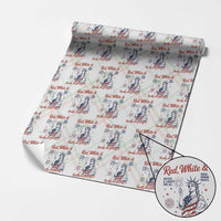 Red White and Not Really Feeling It Wrapping Paper Roll 4th of July Feminist Statue Of Liberty