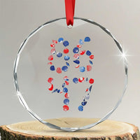 Red White Blue Seashell 8647 Crystal Glass Ornament Viral 2026 Beach Walk Satire Graphic