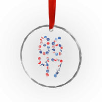 Red White Blue Seashell 8647 Crystal Glass Ornament Viral 2026 Beach Walk Satire Graphic