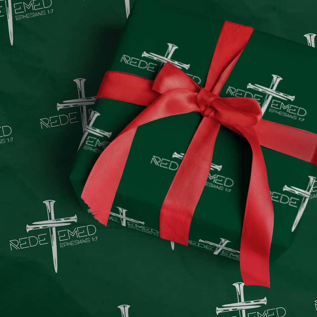 Redeemed Christian Vintage Ephesians Bible Verse Redemption Wrapping Paper Roll - Wonder Print Shop