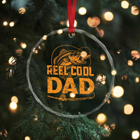 Reel Cool Dad Crystal Glass Ornament Funny Fishing Fisherman Fathers Day