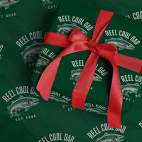 Reel Cool Dad Est 2026 Wrapping Paper Roll Trout Fishing Vintage First Time Dad Fathers Day