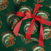 Reel Cool Dad Wrapping Paper Roll Funny Fathers Day Fishing Lover Fisherman