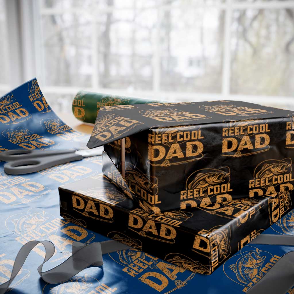 Reel Cool Dad Wrapping Paper Roll Funny Fishing Fisherman Fathers Day