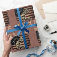 Reel Cool Uncle Wrapping Paper Roll Funny Fishing USA Flag Patriotic Fisherman Fathers Day