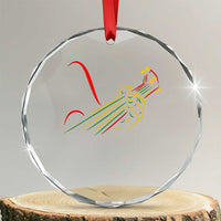 Reggae Guitar Crystal Glass Ornament Rasta Music Gift for Guitar Lovers - Wonder Print Shop
