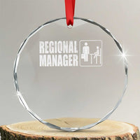 Regional Manager Crystal Glass Ornament Funny Dad Baby Matching